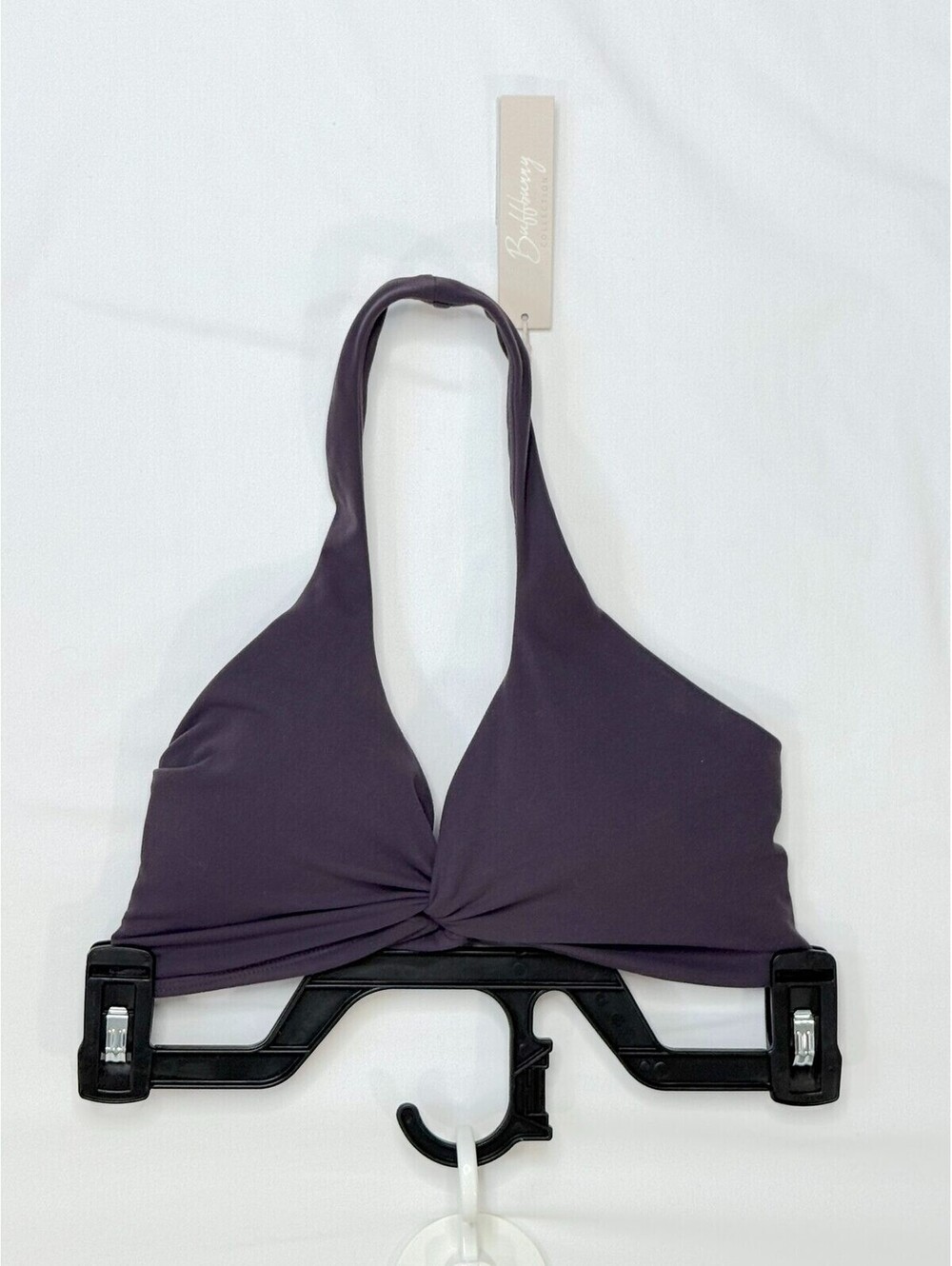 Buffbunny Buff Bunny PoshKnit Bra XS Purple Shadow NWT Twist Halter Pilates